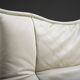 Canapé inclinable vintage Cassina Veranda en cuir crème, années 1980