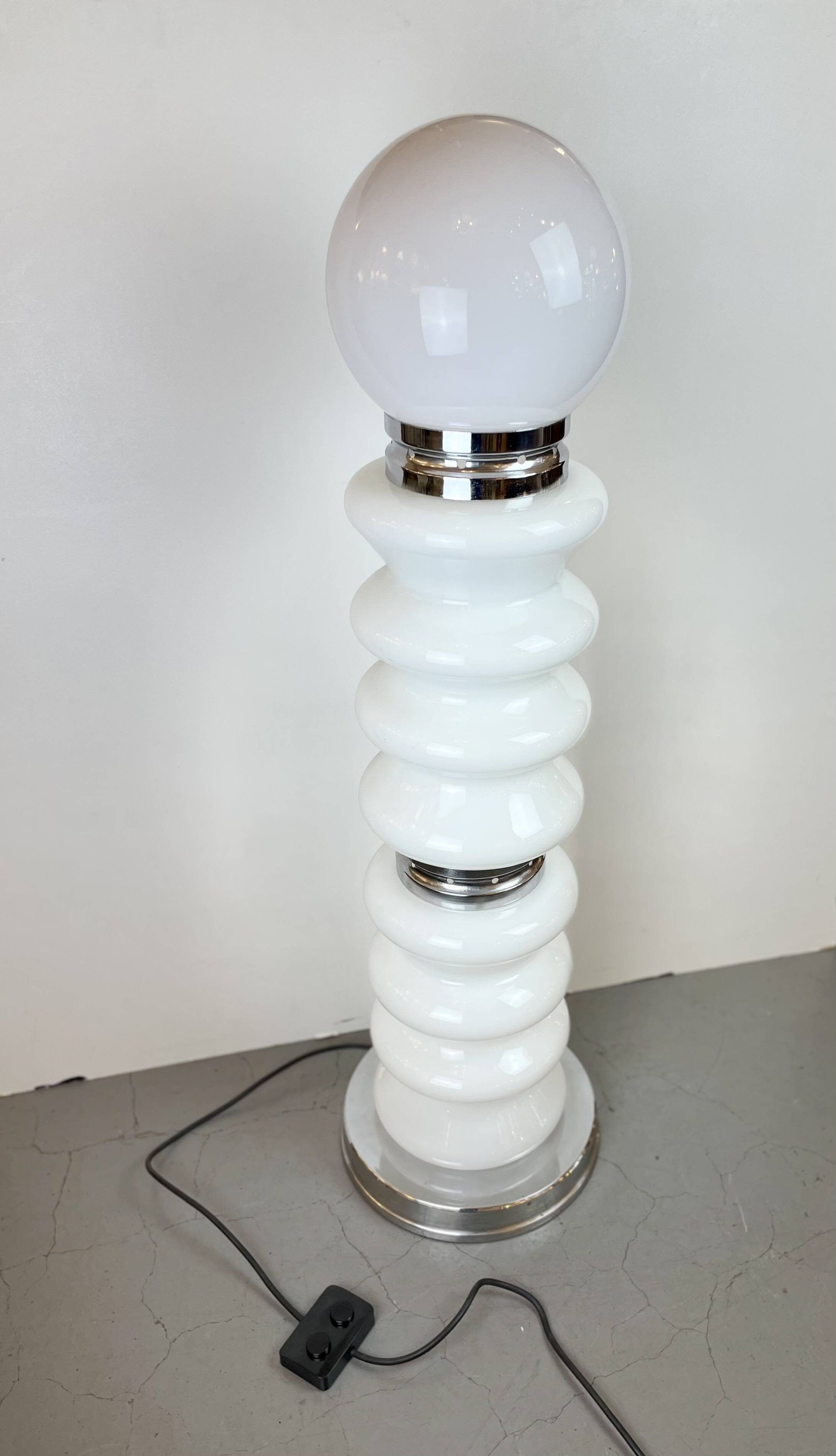 Lampadaire Murano dans le style de Calo Nason pour Mazzega, années 1970