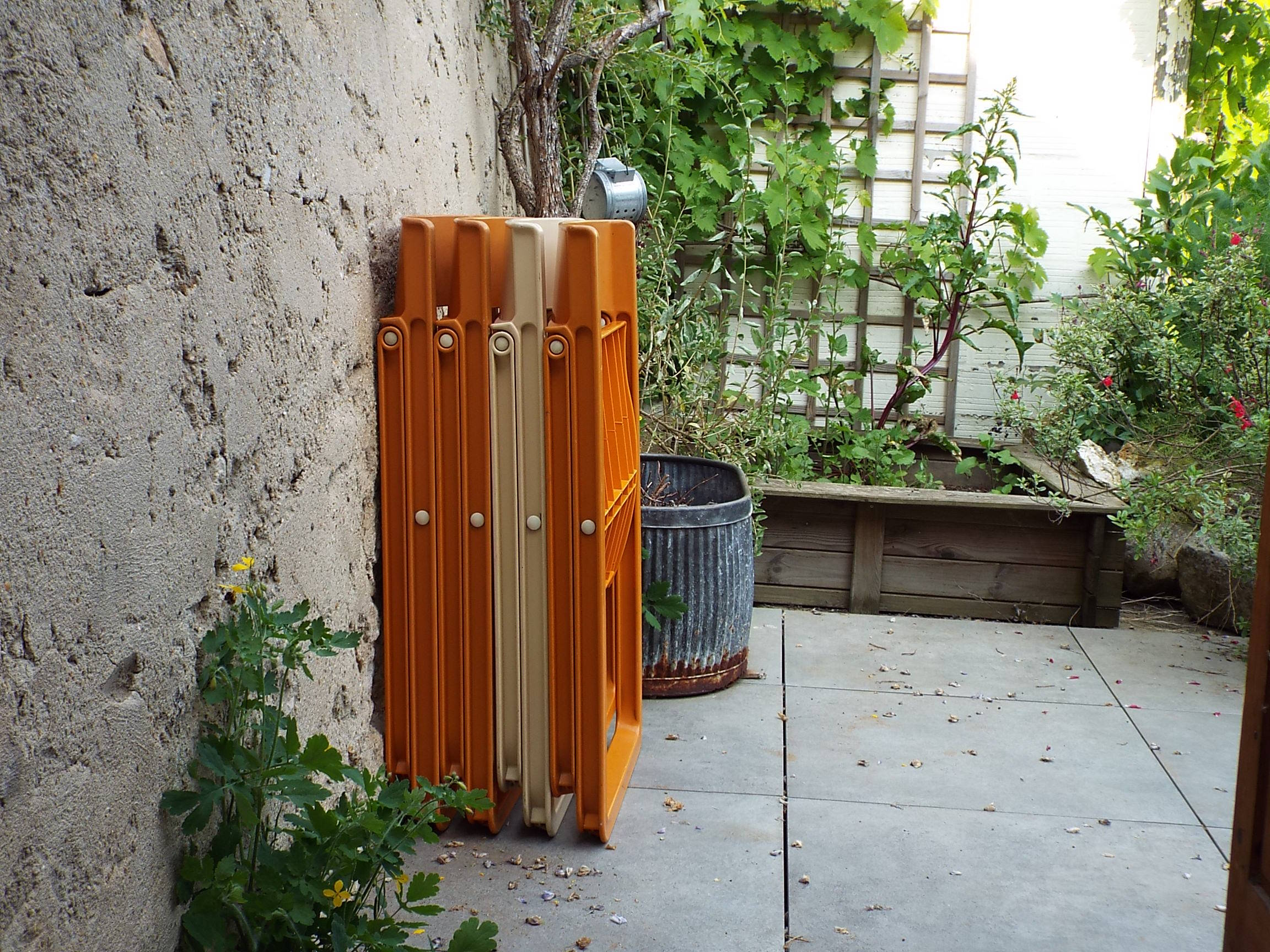 4 folding chairs Allibert 70s