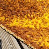 Vintage round wool rug - Diameter 235cm