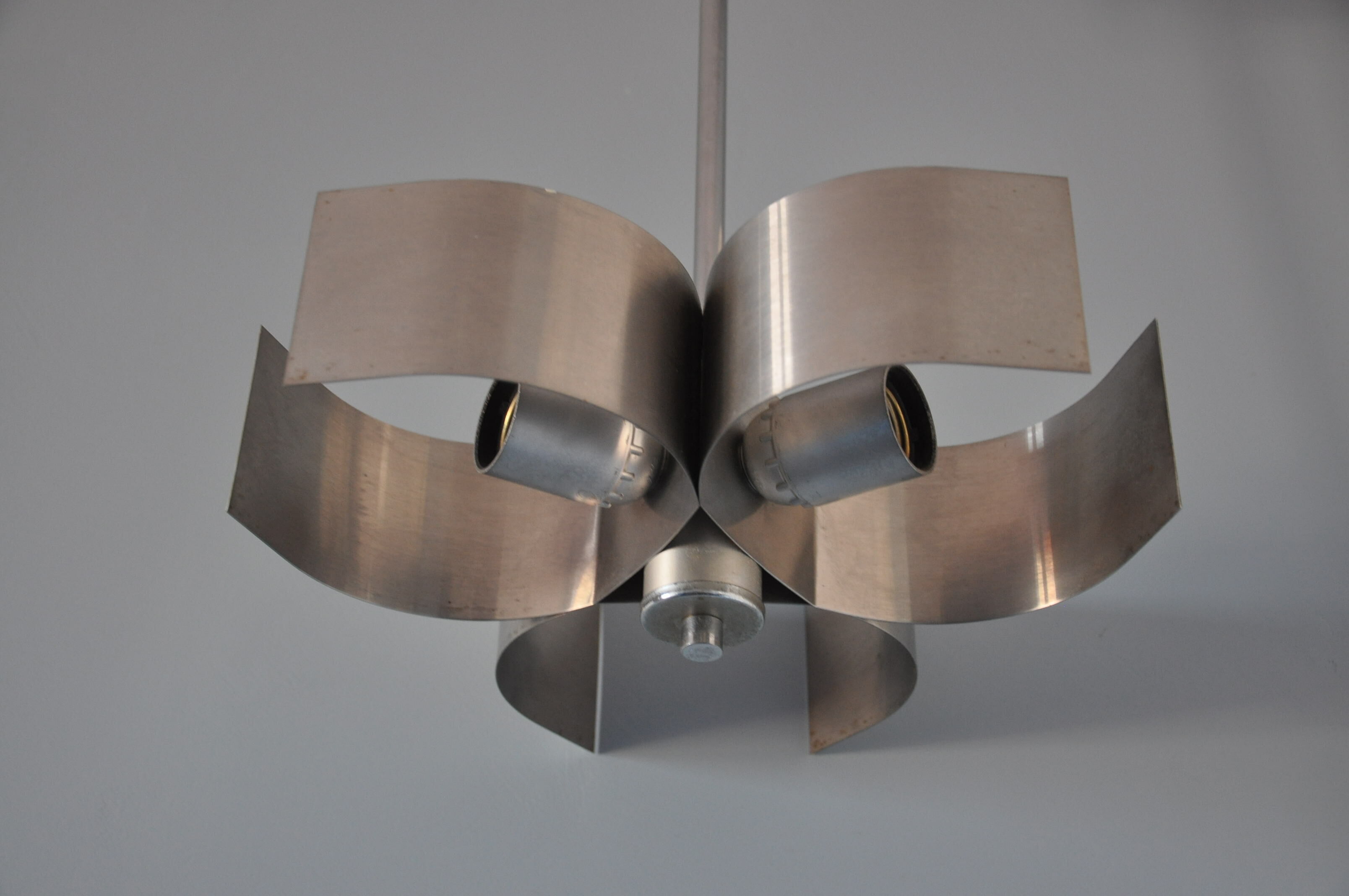 Brushed aluminum hanging 70s