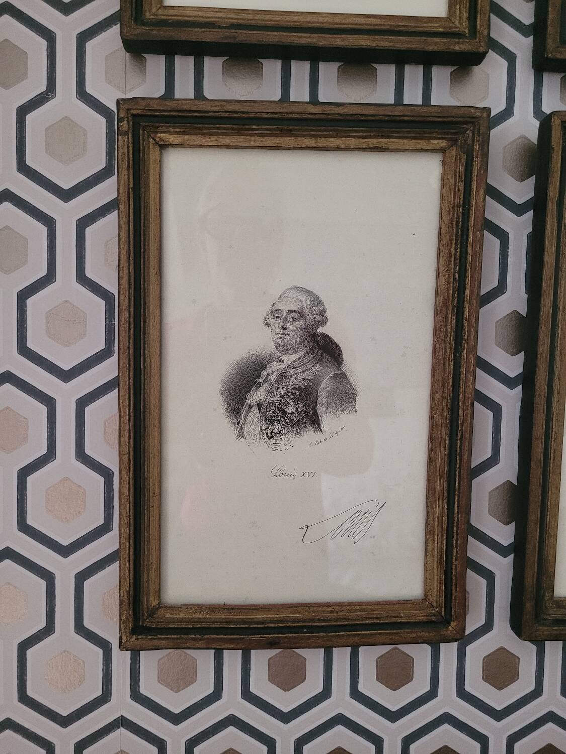 Set of 4 portraits of Kings of France