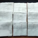 12 old BB monogram table napkins