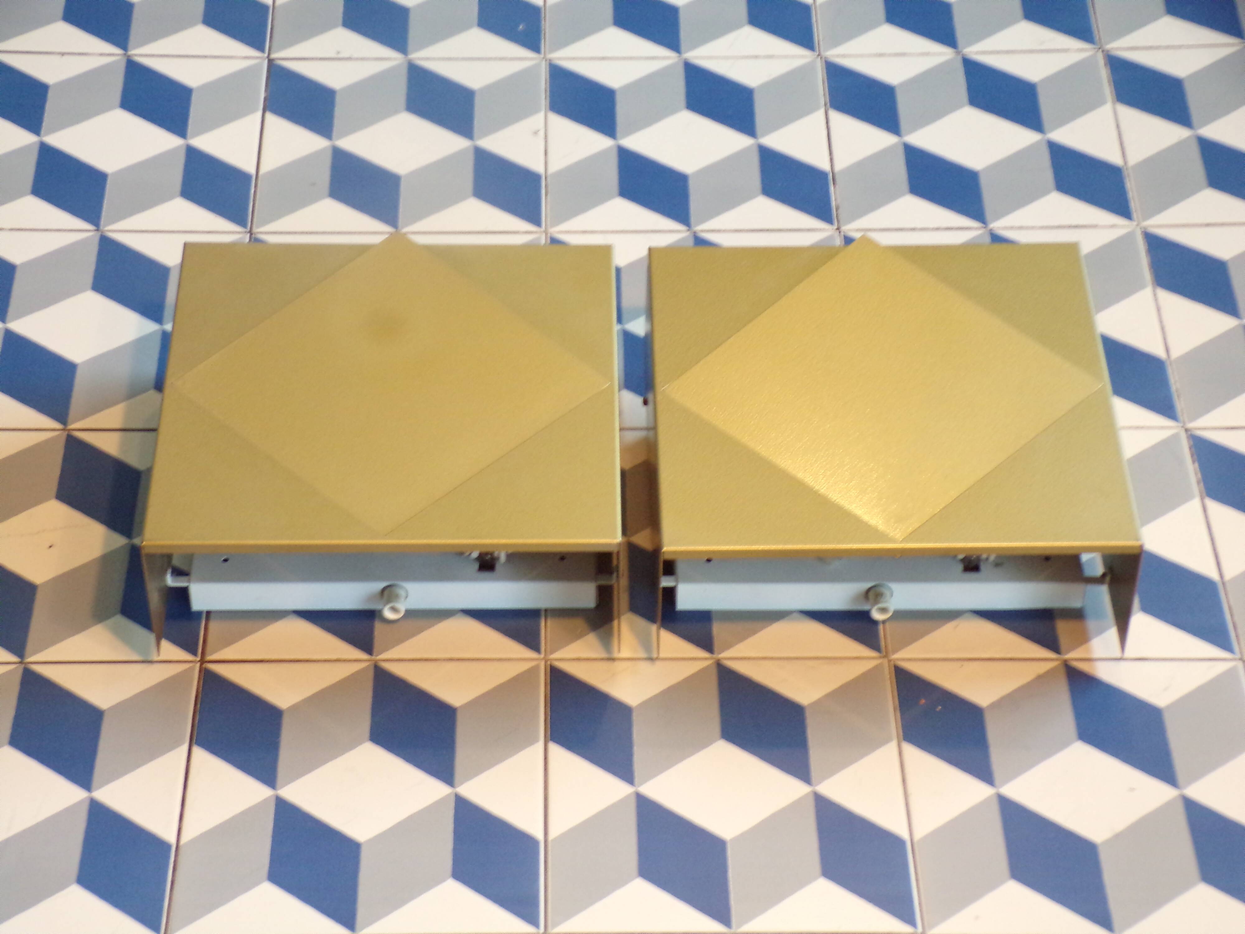 Pair of space age Raak wall lights C.1556