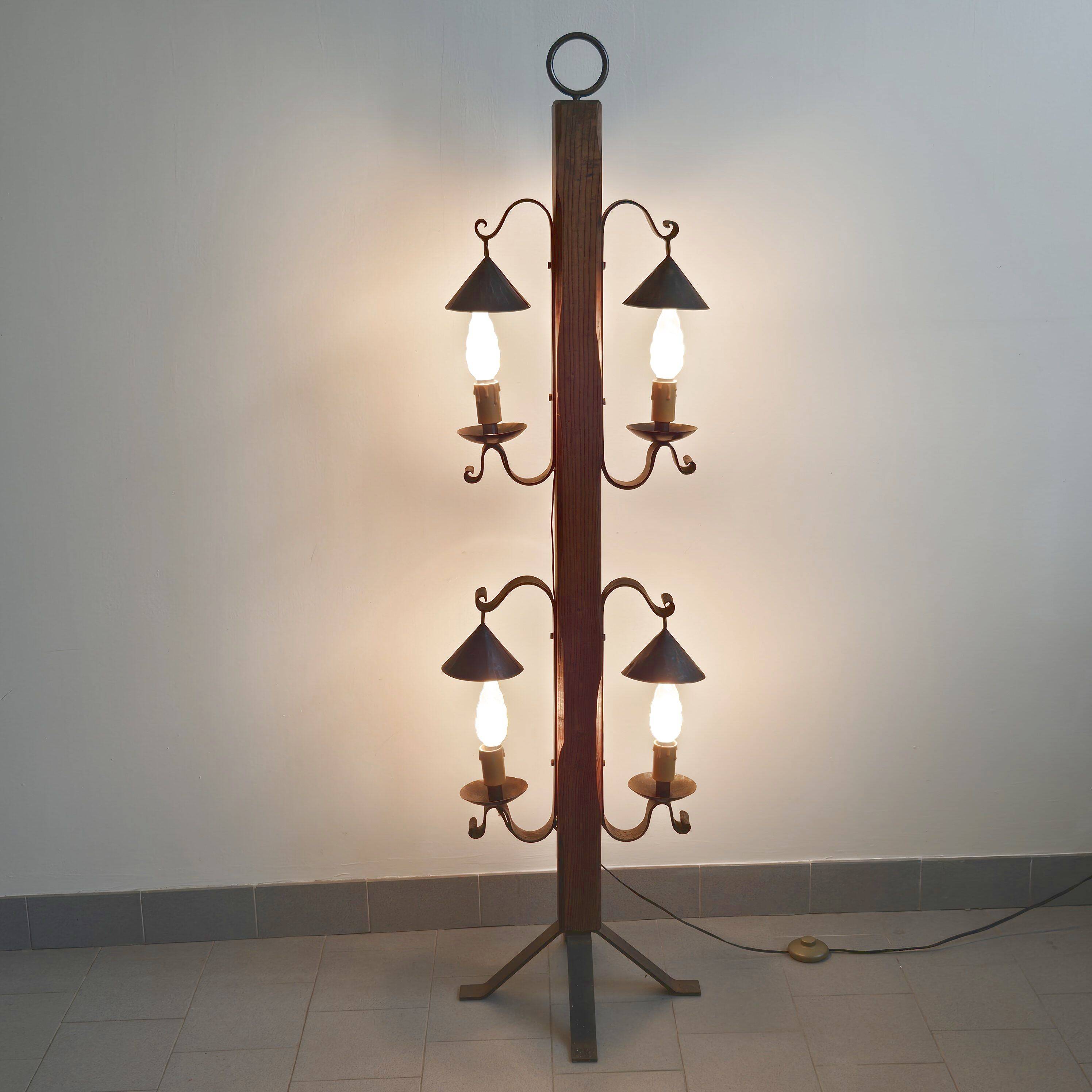 Vintage brutalist floor lamp 1970
