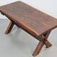 Brutalist Oak Cross Leg Coffee Table, Spain, 1930s