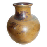 Puisaye stoneware vase signed Roger Jacques