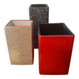 Trio of vintage vases from the 60s-70s