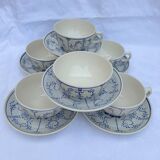 Set of 6 Copenhagen coffee cups Boch Frères