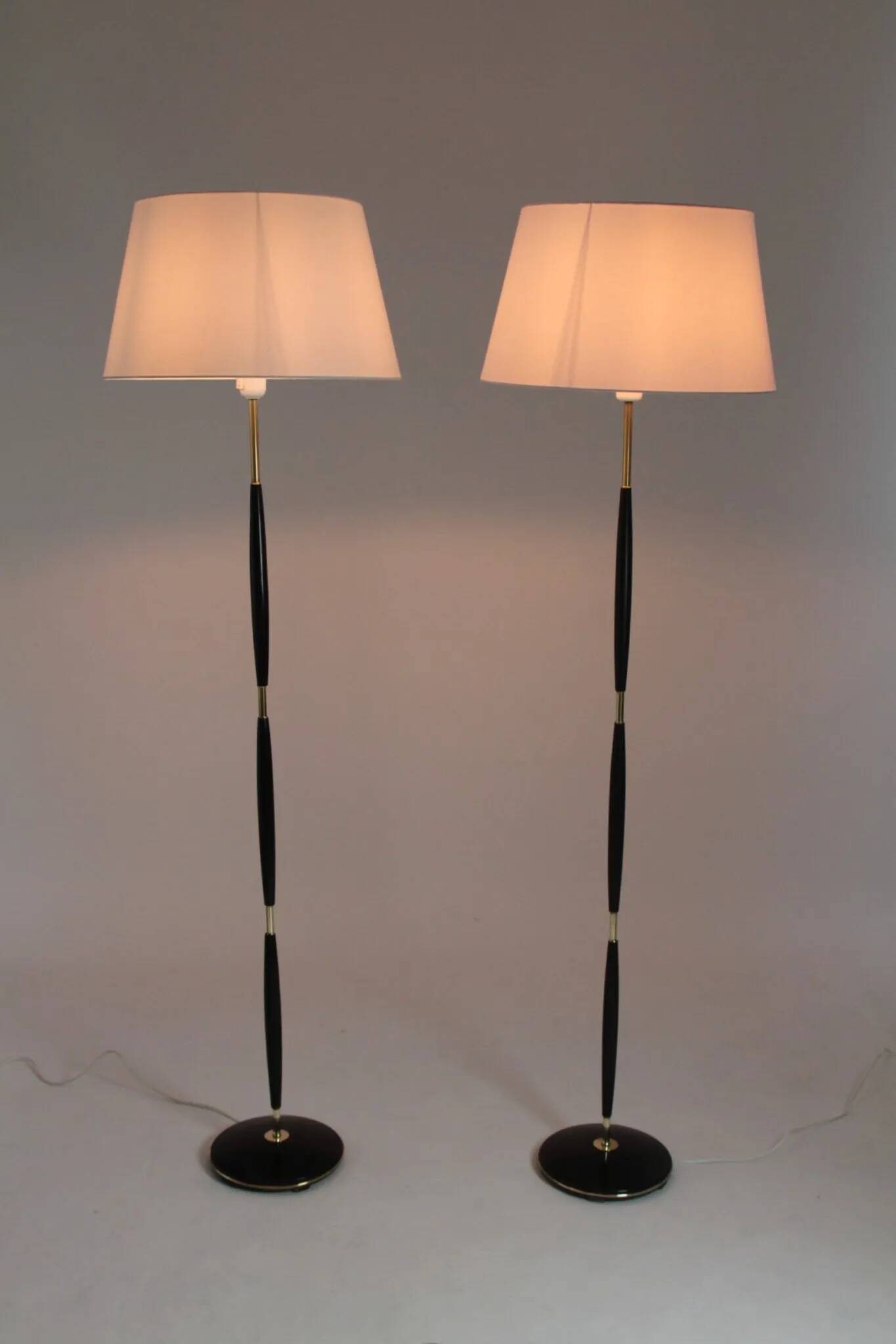 Pair of Model 163 Floor Lamps by Eskilstuna Elektrofabriks Aktiebolag – Sweden, late 1950s
