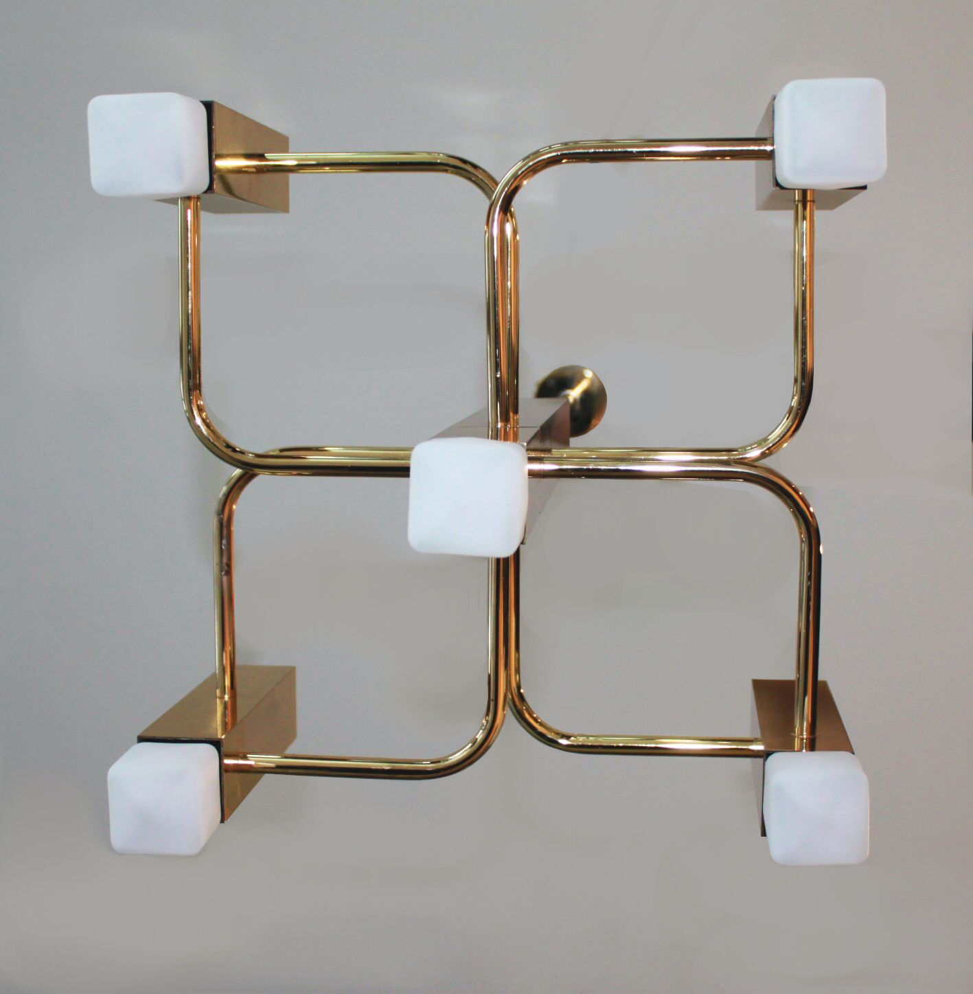 Sciolari chandelier, 5 square lights, 1970