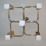 Sciolari chandelier, 5 square lights, 1970