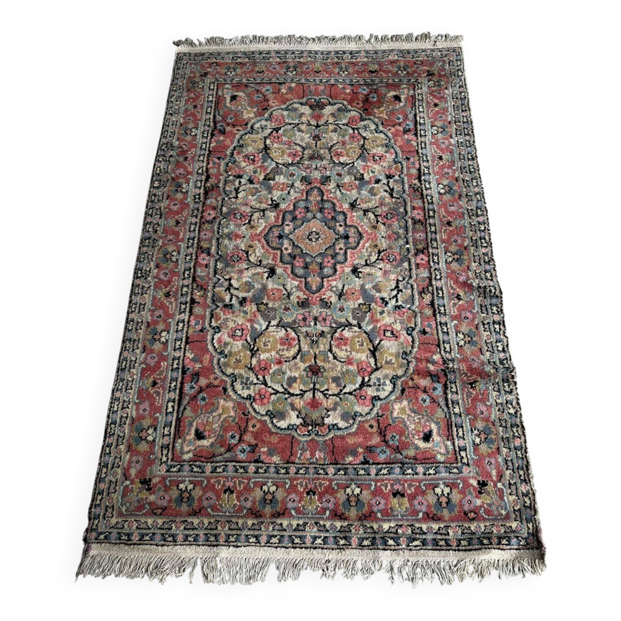 Handmade rug in wool and silk 120cm x 200cm