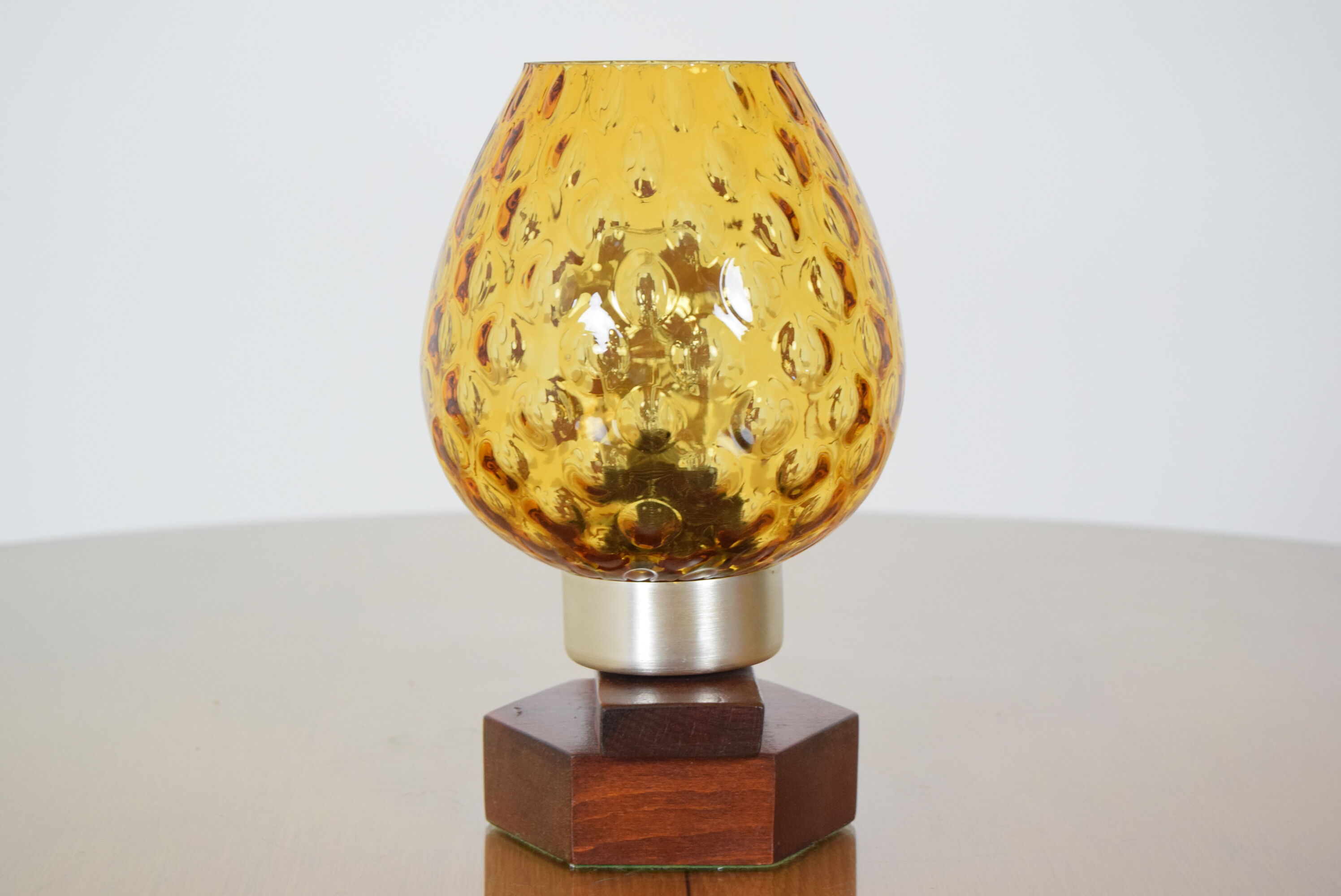 Mid-century Wood Table lamp/ Drevo Humpolec,1960‘s.