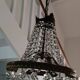 Lustre montgolfière à pampilles ∅ 30 cm laiton