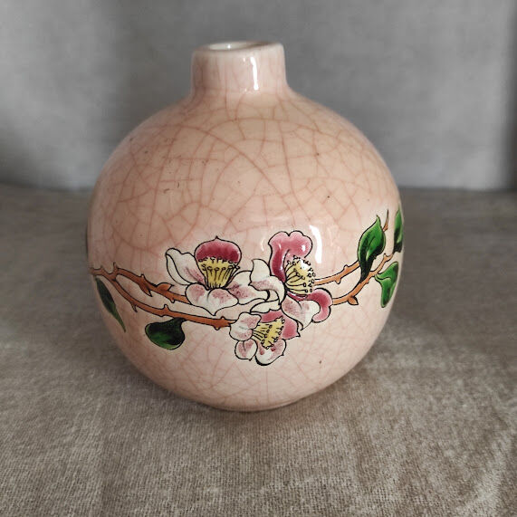 Longwy Enamel ball vase