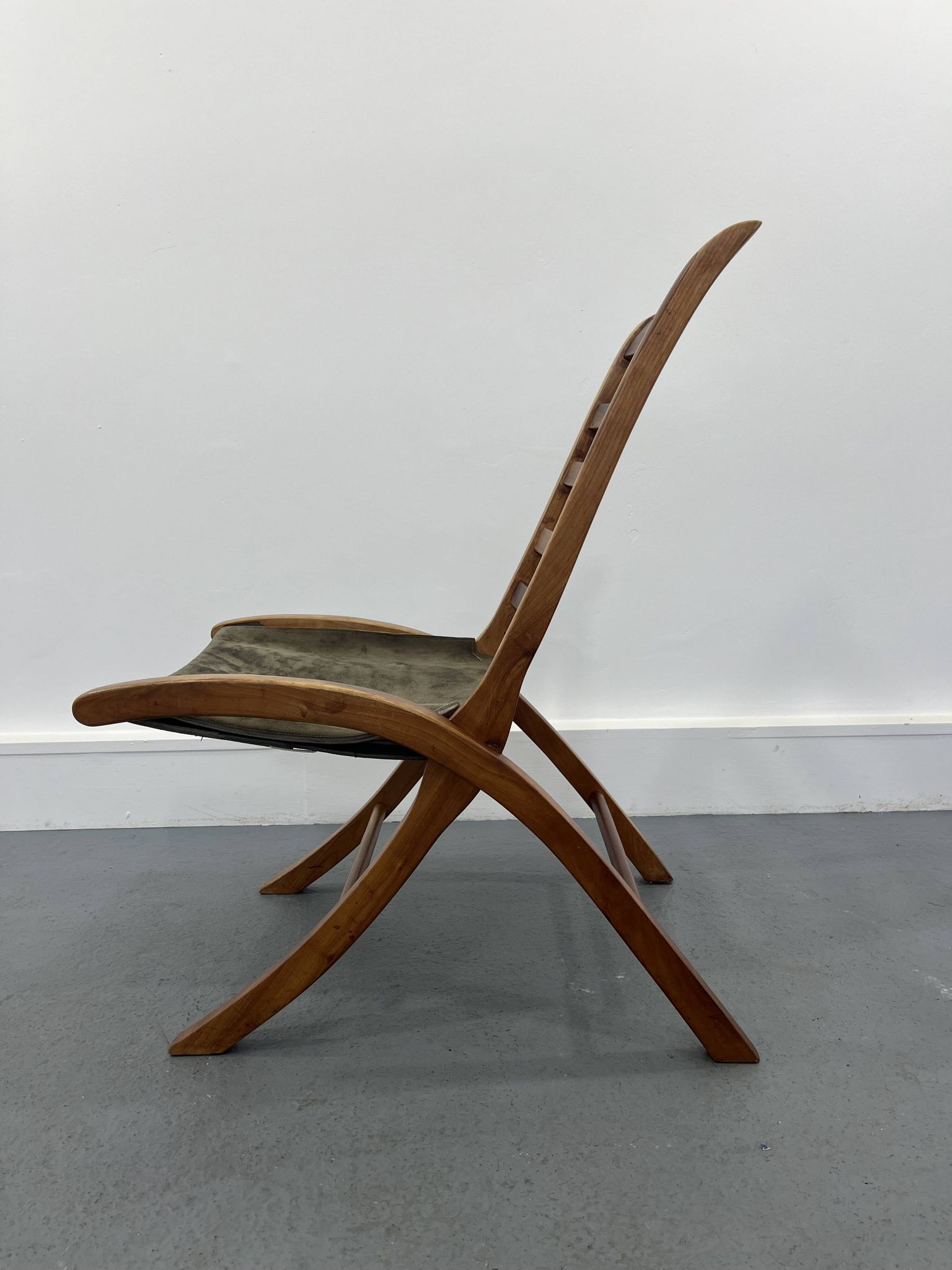 Chaise vintage en cuir, années 1970