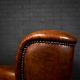 Fauteuil vintage Joris design cuir de mouton