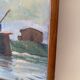 Oil on canvas under glass “Venetian lagoon fisherman”