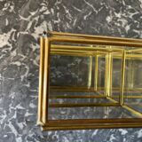 Glass and brass wall display case