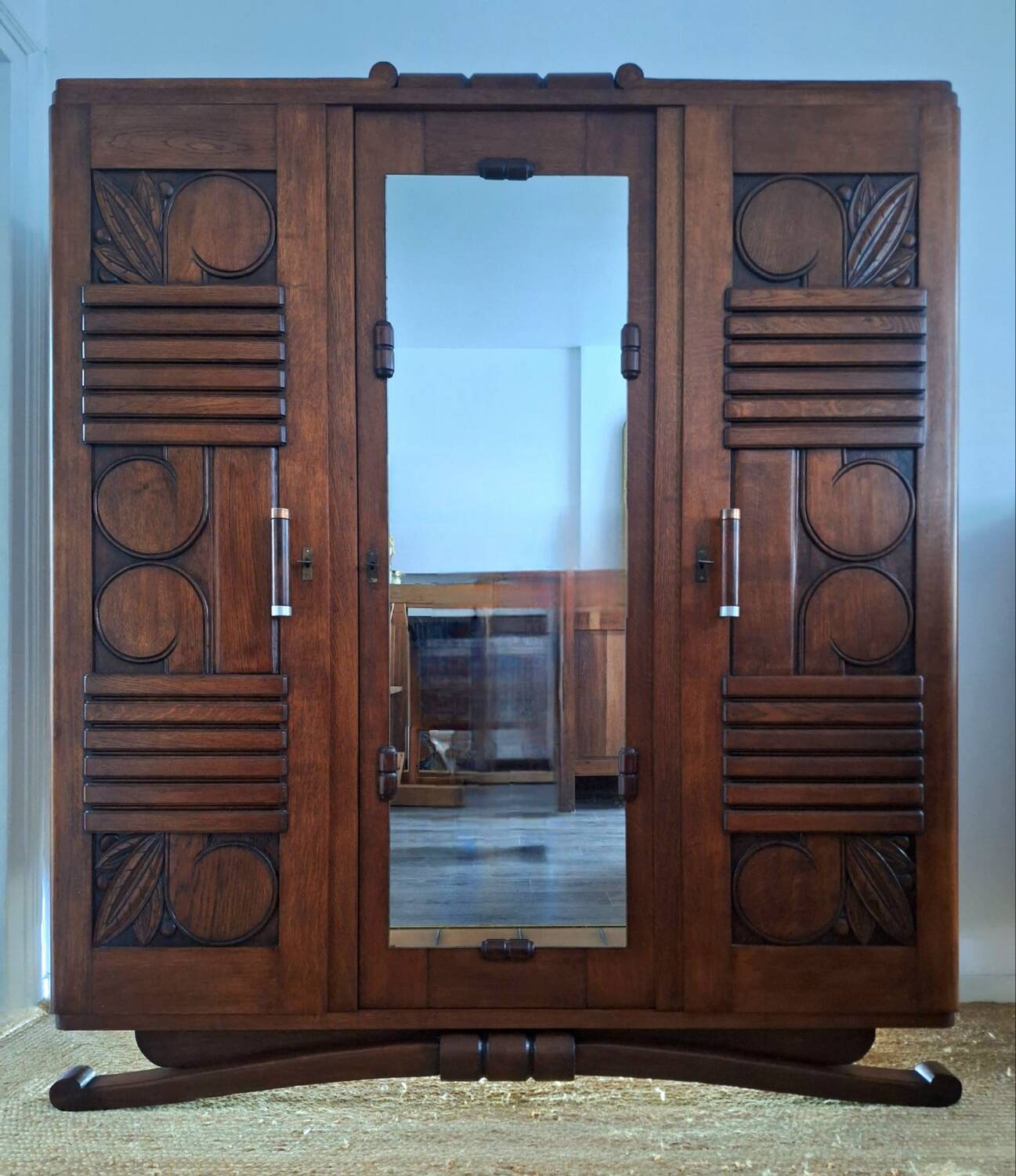 Art Deco wardrobe, antique dressing room furniture