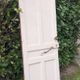 Old solid wood entrance door H225xW86cm right-hand push