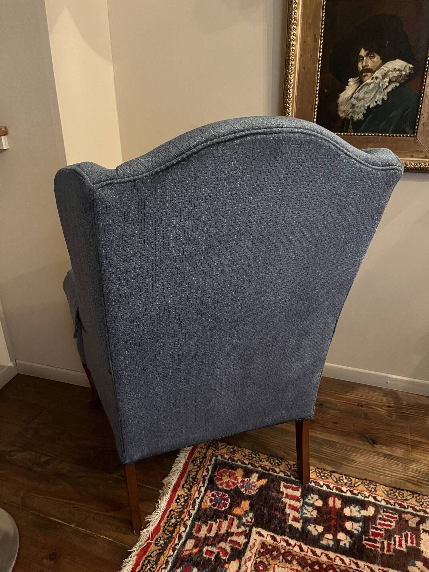 Pair of wingback armchairs in Chippendale style