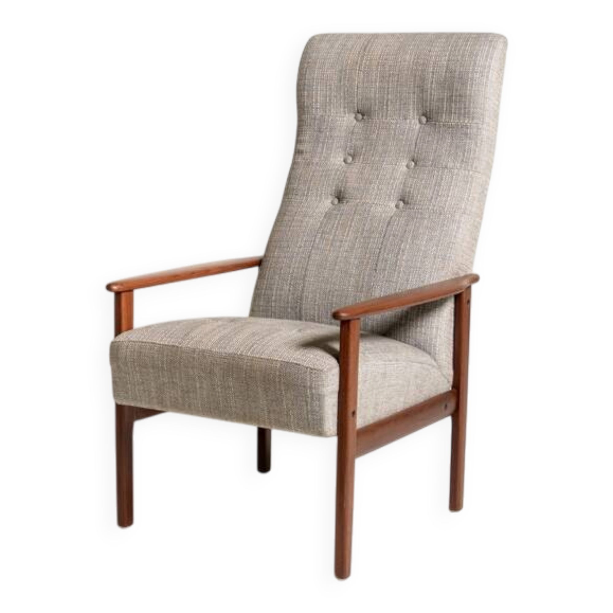 Scandinavian teak reading armchair, 1960s