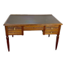 Louis XVI Style Art Deco desk, in oak with carved patterns, gilded bronzes.