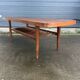 Danish design extendable coffee table with magazine rack