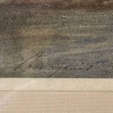 Eugène BOURGEOIS (1855-1909), The Cabestan, framed watercolour 19th century