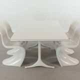 Extendable pedestal dining table by George Nelson for Herman Miller