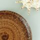 Set of 10 brown ceramic dinner plates