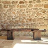 Century-old solid oak bench