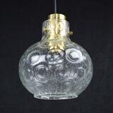 Lampe à suspension en verre, années 1970