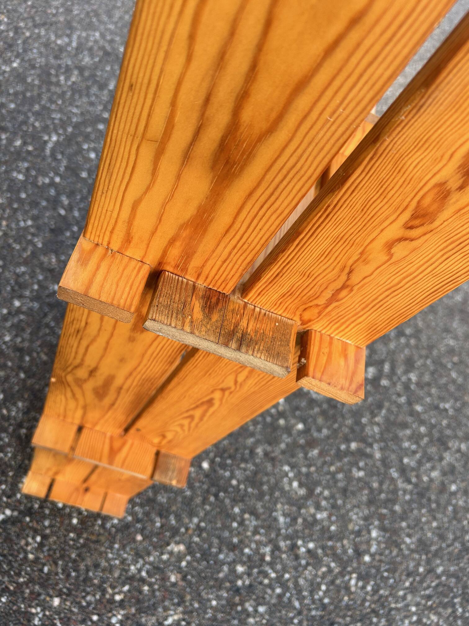brutalist pine shelf 1970