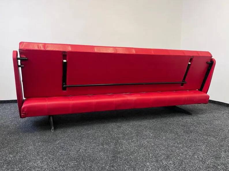 Midcentury Folding Design Sofa, Studio Couch - 1970 / Czechoslovakia