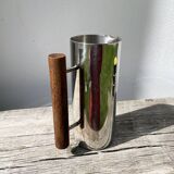 Guy Degrenne stainless steel and wood pitcher