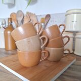 Vintage village stoneware mugs