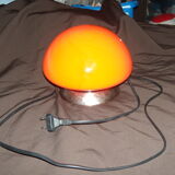 Vintage lamp in the shape of orange mushroom "UFO touch lamp"