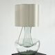 Large vintage table lamp with sculptural glass base