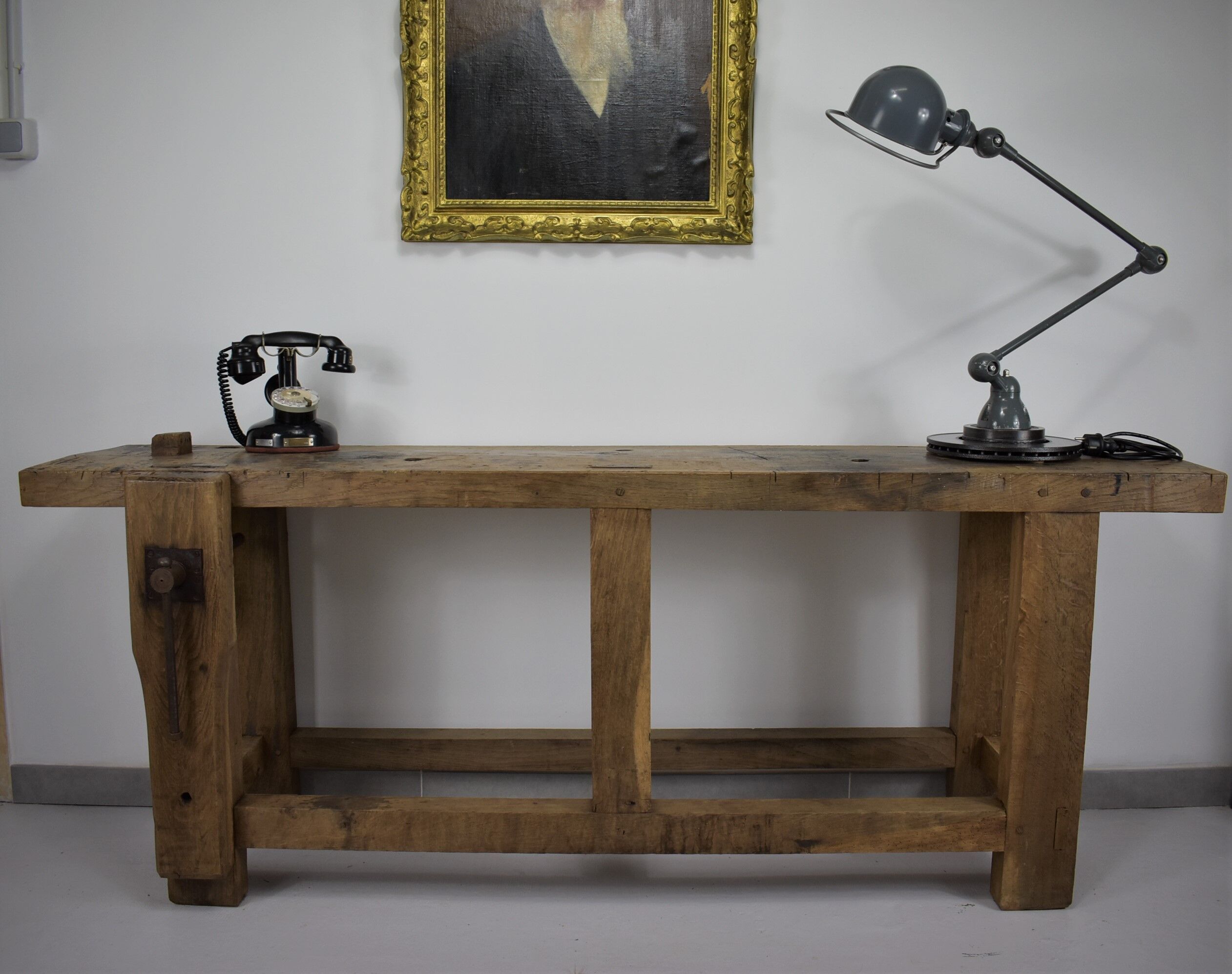 Former oak carpenter's workbench