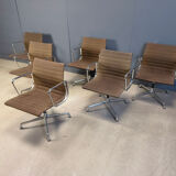 Pair of vintage Eames for Herman Miller EA108 alu range office/desk chairs, 1980