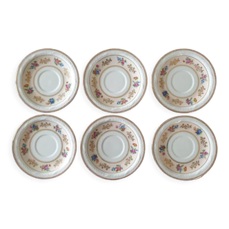 Raynaud et Cie - Series of 6 coffee cups Limoges porcelain