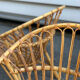 4 Fauteuils de jardin vintage rotin corbeille 1950/ 1960