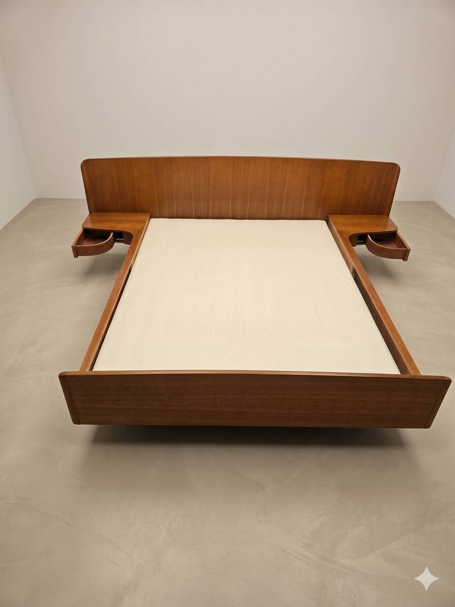 Scandinavian teak bed from the 1960s.