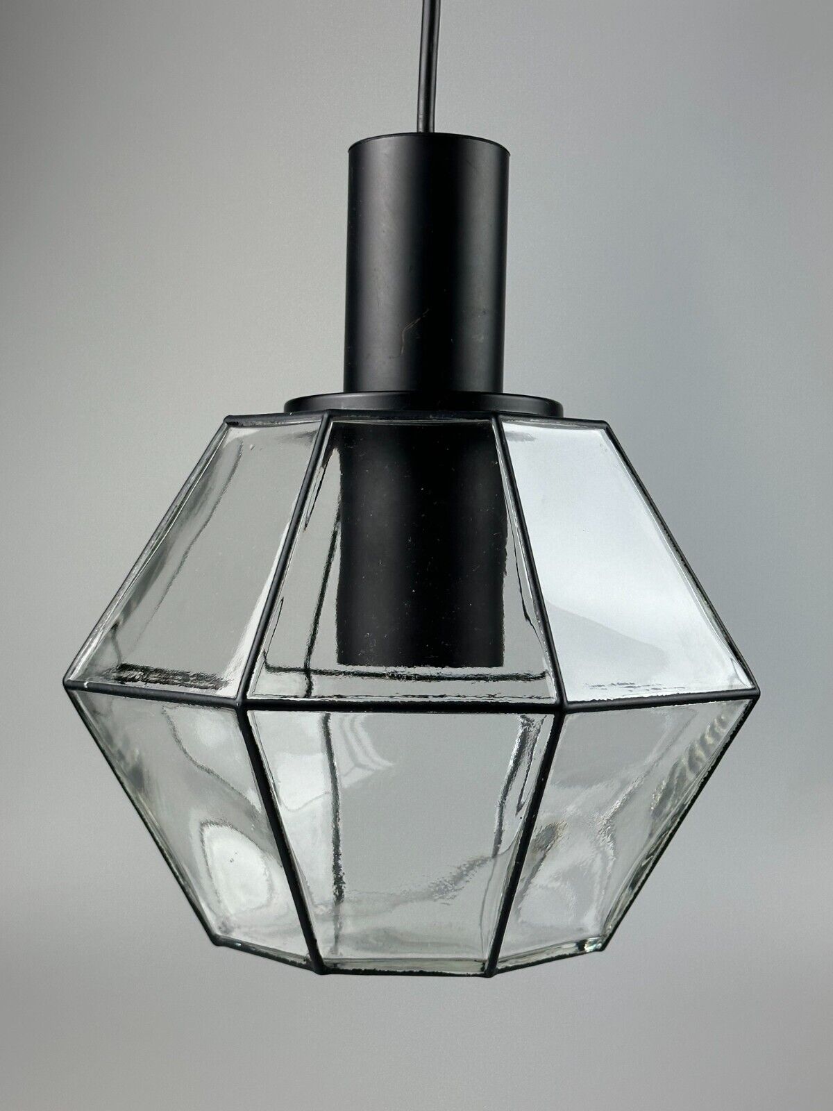 60s 70s hanging lamp ceiling lamp by Limburg Leuchten Germany glass metal