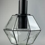 60s 70s hanging lamp ceiling lamp by Limburg Leuchten Germany glass metal