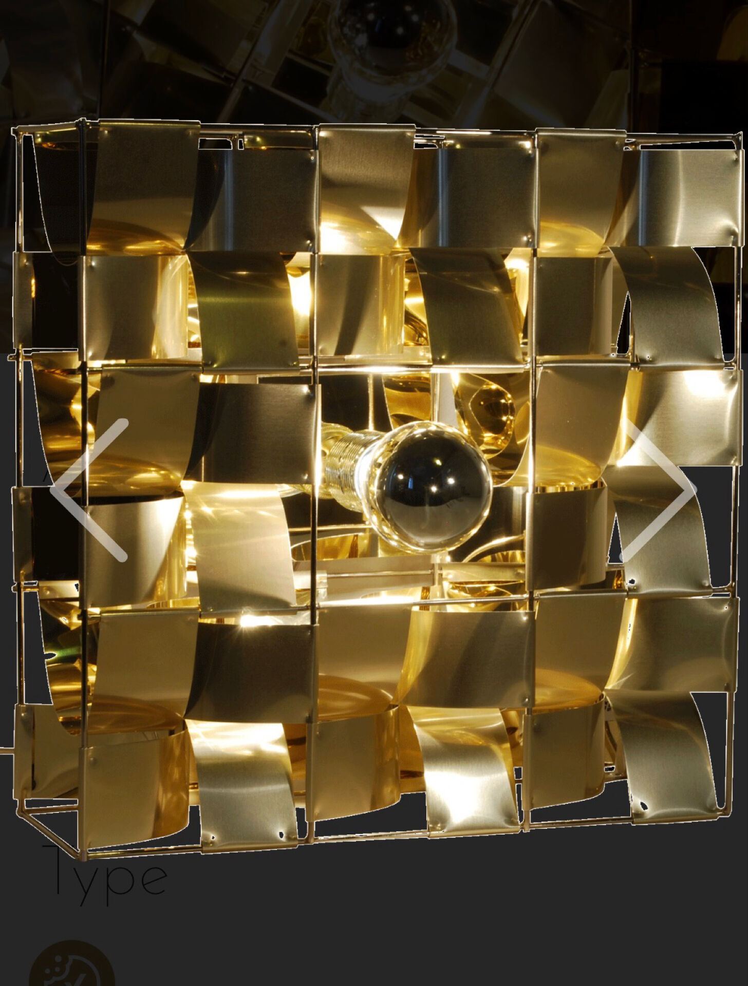 Lampe Atlas Max Sauze – Pièce de collection signée dorée
