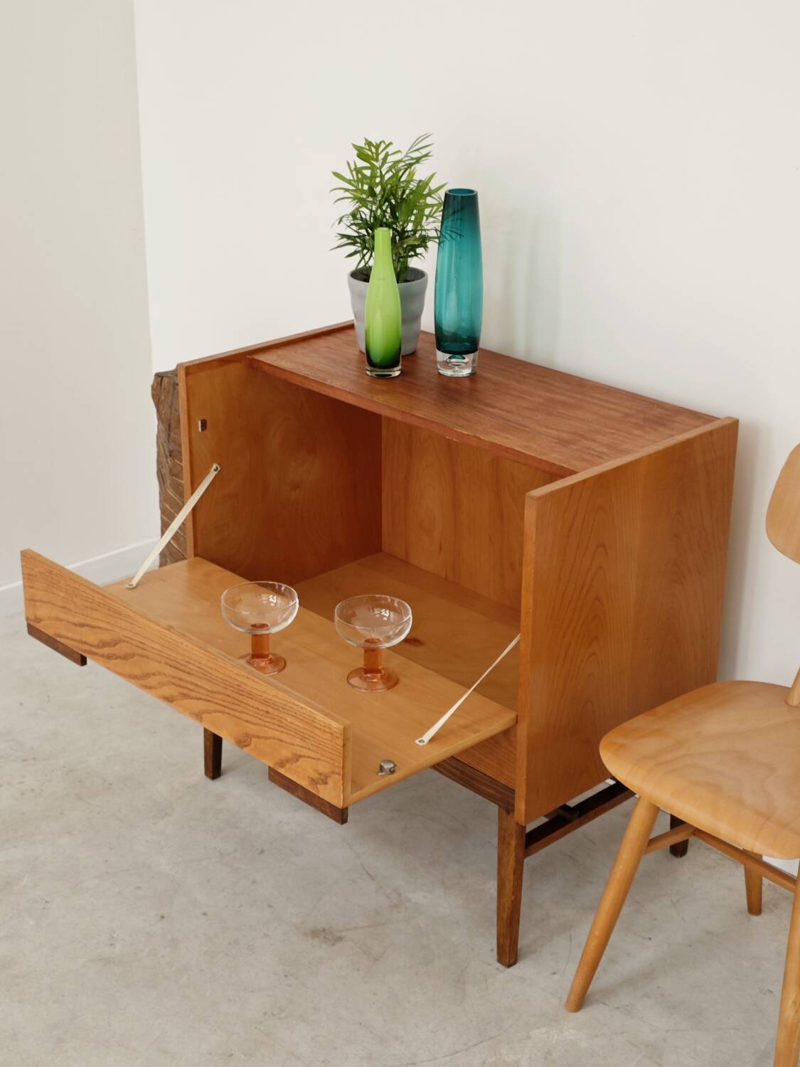 Blanket chest or mini bar by Frantisek Mezulanik for Up Zavody 1960